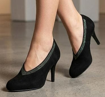 Elegantne salonke na štiklu - Materijal: meka velur/antilop tekstura