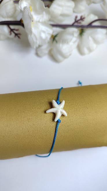 narukvice od konca: Narukvica sa morskom zvezdom – letnji minimalistički detalj - — 1