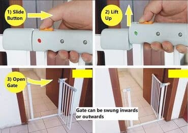 polovni namestaj iz nemacke: Sigurnosna ograda za bebe i kucne ljubimce 75-84cm Mere čelične — 4