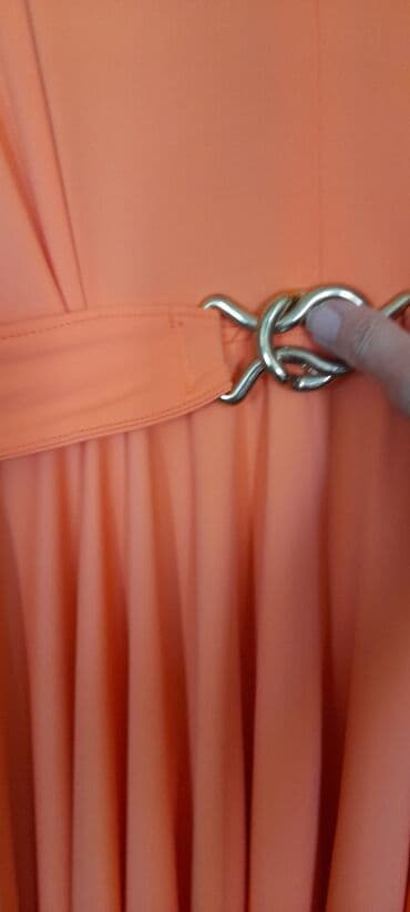 massimo dutti haljine 2023: Over L (EU 40), color - Orange, Short sleeves — 4