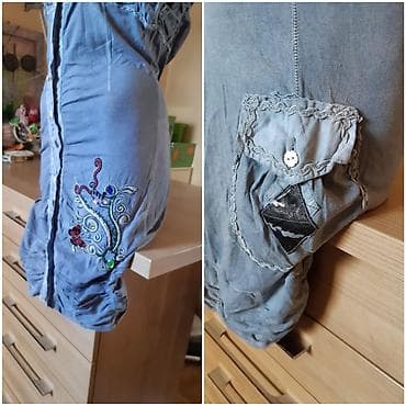 xiaomi rs: Sivo haljina na bretele, romantično-boho stil. - Veličina: odgovara — 2