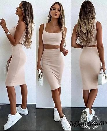 Kompleti - crop top majica i suknja, suknja je duzine 50cm, radimo ih na lalafo.rs Kompleti - crop top majica i suknja, suknja je duzine 50cm, radimo ih