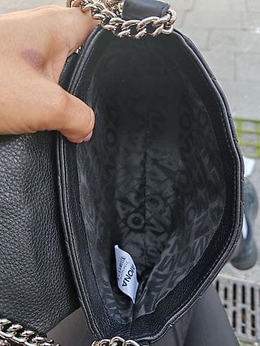 kozne torbe mona: Ženska crna torba preko ramena – MONA - Model: klasična štepana — 7