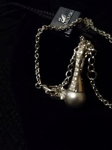 Ogrlica sa priveskom, Trussardi, Materijal: Hirurški čelik, Kristal — 7