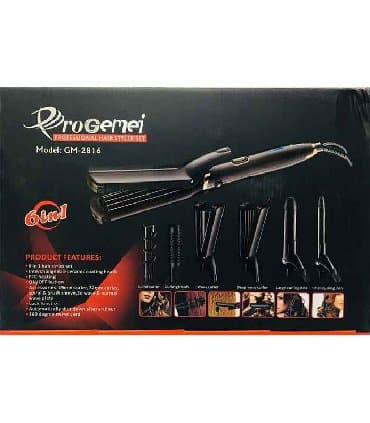 Višenamenski uređaji za kosu: Gemei 6u1 set za kosu Profesionalni set sa šest nastavaka za — 2