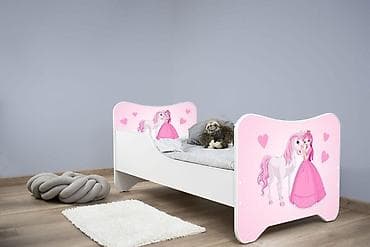 klupa za decu: Dečiji krevet za devojčice 160x80 cm – Happy Kitty Princess and Horse — 1