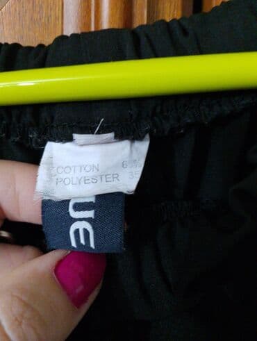 eko koza pantalone: 2XL (EU 44), Saten, bоја - Crna — 4