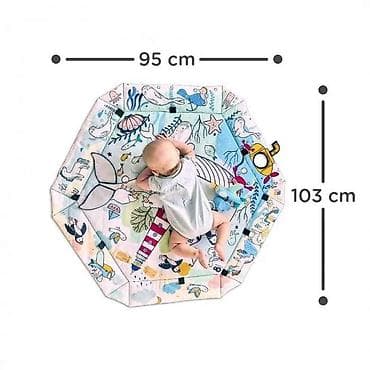 Kinderkraft SMARTPLAY SEA – 2 u 1 obrazovna prostirka i suvi bazen sa