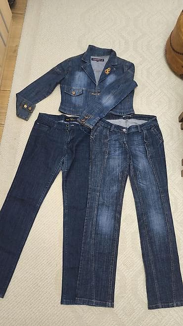pepco zenske farmerke: Ženski denim komplet + 2 farmerke - Jakna od teksasa (kratki kroj — 1