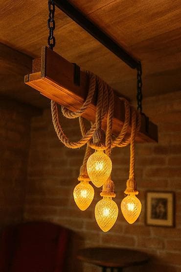 namestaj: Luster ariš 128 cm Luster od sibirskog arisa je izvanredan komad — 2