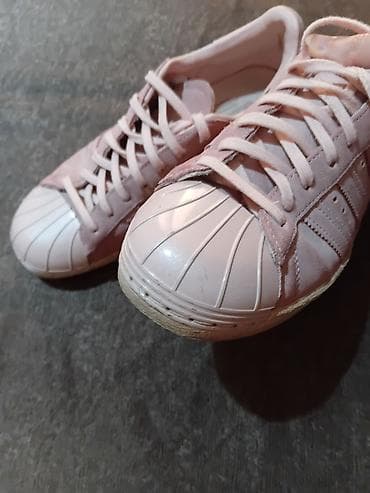 braon kožne cipele ženske: Adidas Superstar ženske patike – model ART CP9946 - Boja: puder/roze — 9