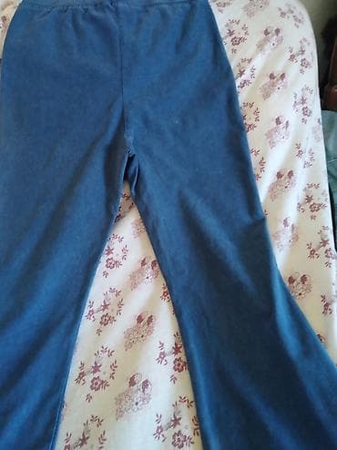 tasne mona: LC Waikiki ženske pantalone – plave, zvoncare - Model: zvonaste — 3