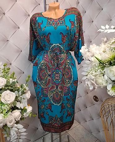 Haljine sa etno/boho printom – lagan, lepršav kroj. - Model: ravna na lalafo.rs Haljine sa etno/boho printom – lagan, lepršav kroj. - Model: ravna