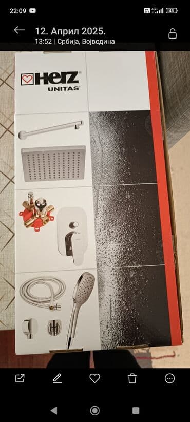 set za pričvršćivanje: Ugradni set tuš — 1