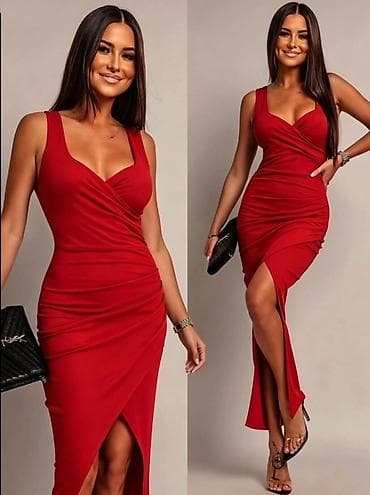 Ženska elegantna midi haljina bez rukava, dostupna u više boja