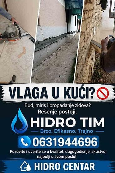 pomoc u kuci oglasi: Hidroizolacija vlažnih kuća. Mašinsko presecanje zidova, trajna — 1