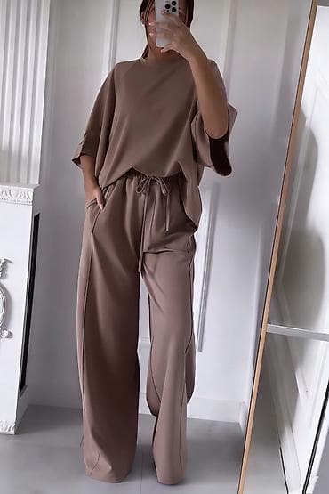 Lične stvari: 💫Topkomplet – široke pantalone i oversize majica kratkih rukava ✅3200 — 9