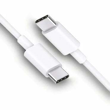punjac za iphone 15 pro max: USB-C na USB-C kabl (beli) - Priključci: USB Type‑C (muški) na USB — 1