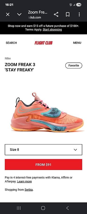 Nike Zoom Freak 3 “Stay Freaky” patike za košarku,42 br 26.5 ug -