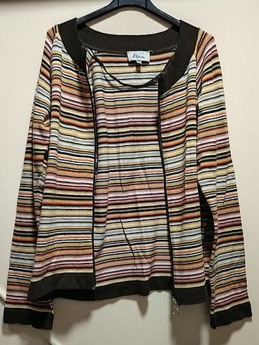 nike džemperi: Ženska prugasta bluza/džemper na rajsferšlus - Brend: Etam (etiketa — 2