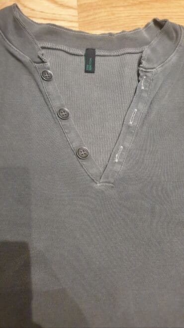 replay majice sa kragnom: Sweatshirt, L (EU 52), M (EU 50), Benetton, color - Grey — 2