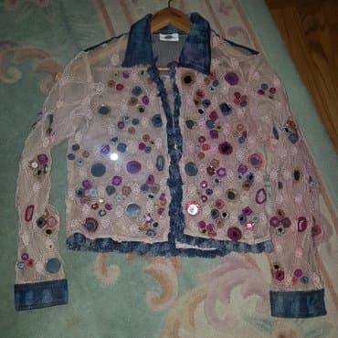 p. s. fashion kaputi: Jako upadljiv komad garderobe. Texas jakna sa ogledalcima. Cipkom — 2