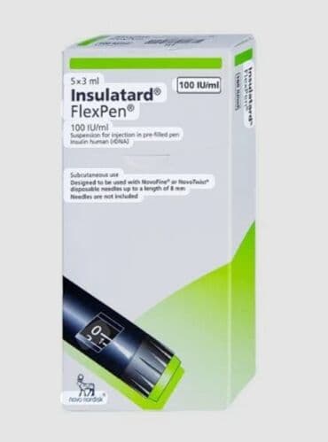 pojasevi za kicmu: Pakovanje Insulatard FlexPen insulina, koje sadrži 4 napunjenih — 1