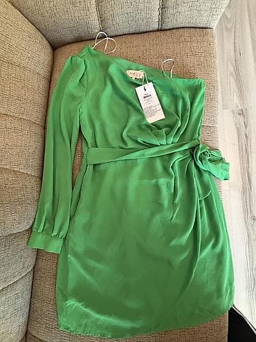 Zelena asimetrična haljina ONLY – model ONLINE LS ONE SHOULDER (Island