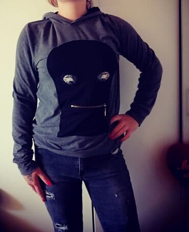 elegantni kompleti sa pantalonama: S (EU 36), M, L, Jednobojni, Sa ilustracijom, bоја - Siva — 1