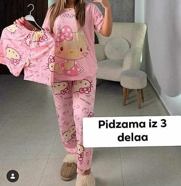 bluze plus size: Pidžama iz 3 dela – ženski set - Komplet sadrži: kratku majicu — 4