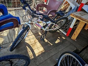 Dečiji bicikl sa 24" točkovima, bela rama sa šarenim na lalafo.rs Dečiji bicikl sa 24" točkovima, bela rama sa šarenim