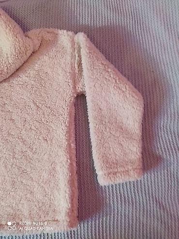 Aksesoari: Čupavi ženski duks prljavo roze boje,veličina xl sa rol- — 5