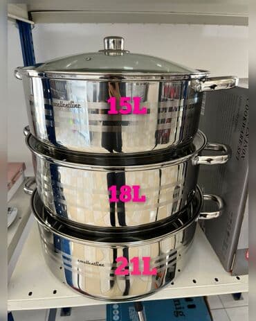 Set od dubokih šerpi – Excellentline, inox - Materijal: nerđajući na lalafo.rs Set od dubokih šerpi – Excellentline, inox - Materijal: nerđajući