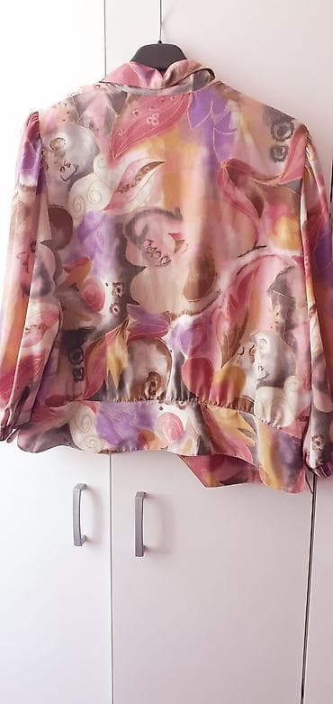 helanke new yorker: Ženska elegantna kosulja blejzer s printom - Model: lagana košulja — 2