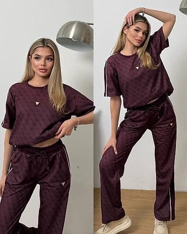 p. s. moda srbija: Damski komplet trenerke – majica kratkih rukava i ravne pantalone - — 1