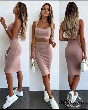 suknja i top komplet: Kompleti - crop top majica i suknja, suknja je duzine 50cm, radimo ih — 3