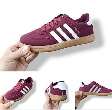 Patike Adidas Samba – bordo boja sa belim detaljima. - Model: Samba. - na lalafo.rs Patike Adidas Samba – bordo boja sa belim detaljima. - Model: Samba. -