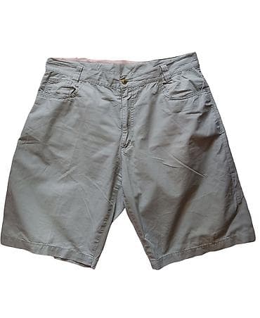 Muške šorts bermude – svetlosiva boja - Klasičan kroj do kolena -