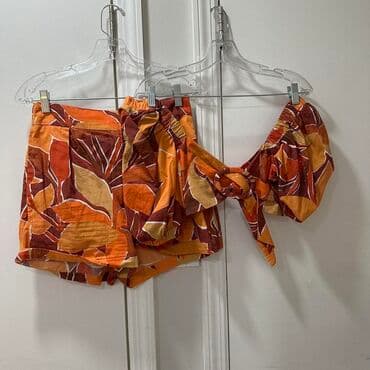 Overalls: Zara, M, Floral, color - Multicolored — 1