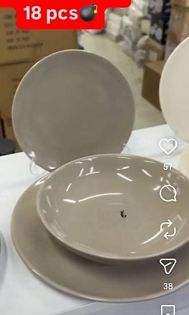 tanjiri u boji: Set tanjira – 18 delova Elegantni servis za ručavanje u — 6