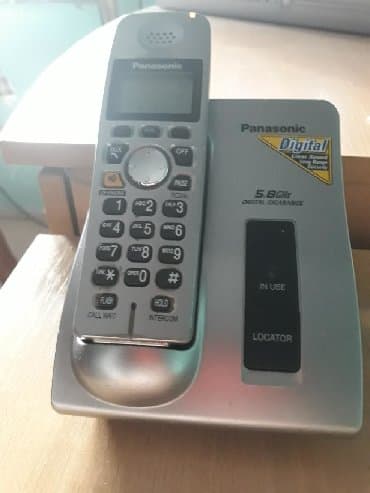 usisivač sa posudom: Bezicni fiksni telefon marke Panasonic. Ocuvan, sa novom baterijom ali — 4