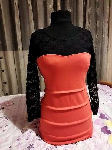 Lepa elegantna haljina za sve prilike. Kombinacija materijala sa