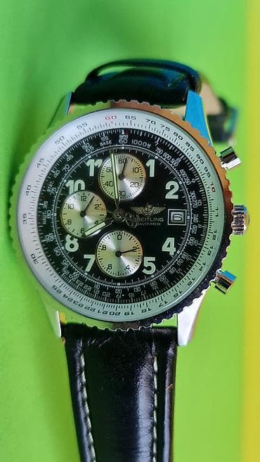 polovni rucni satovi: Breitling Navitimer hronograf – pilotski sat sa crnim brojčanikom - — 1