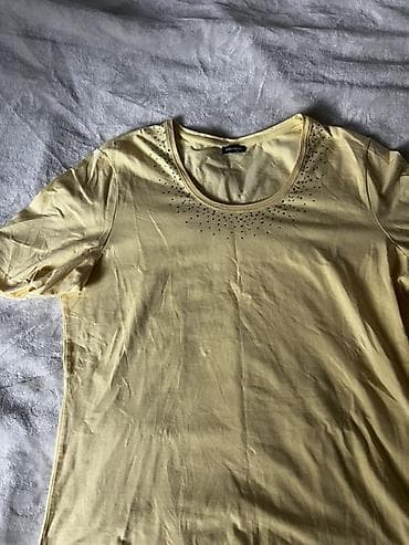 Rolke: Ženska majica Gerry Weber, žuta - Model: kratki rukav, okrugli izrez — 2