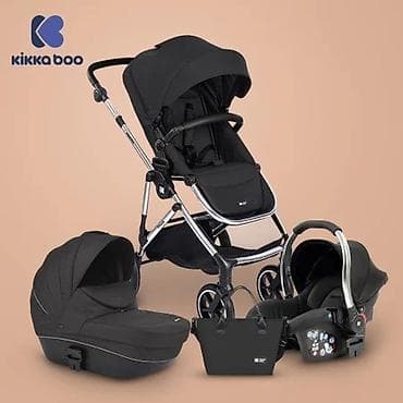 hauck kolica kisobran: KikkaBoo kolica Thea 3in1 set sa autosedištem i tvrdom korpom – Black — 3