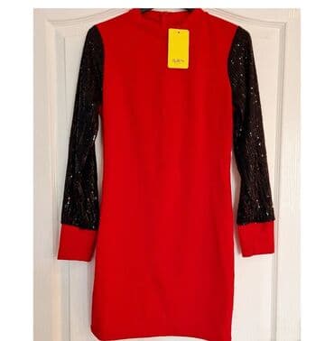 svecane haljine niš: One size, color - Red, Evening, Long sleeves — 1
