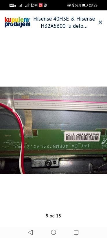iris tv mts daljinski cena: Hisense televizori – delovi 1) Hisense 40H3E – delovi: - Main board — 7