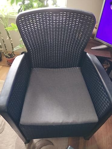 komode za cosak: Set garnitura – 2 fotelje + stočić (ratan stil) - Materijal — 5