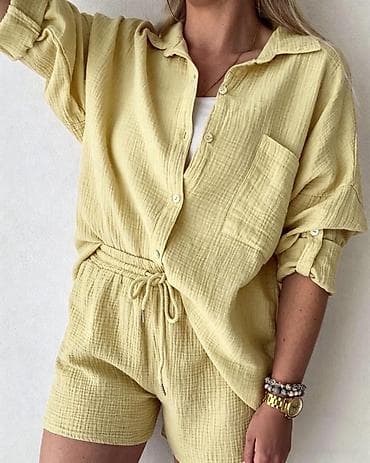 Kompleti: Dvodelni ženski komplet od muslina – košulja i šorts 3100 din — 7