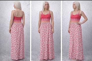 Women's Pants, Jeans, Shorts: Duga letnja haljina bez rukava - Kroj: maksi dužina, gornji deo — 3